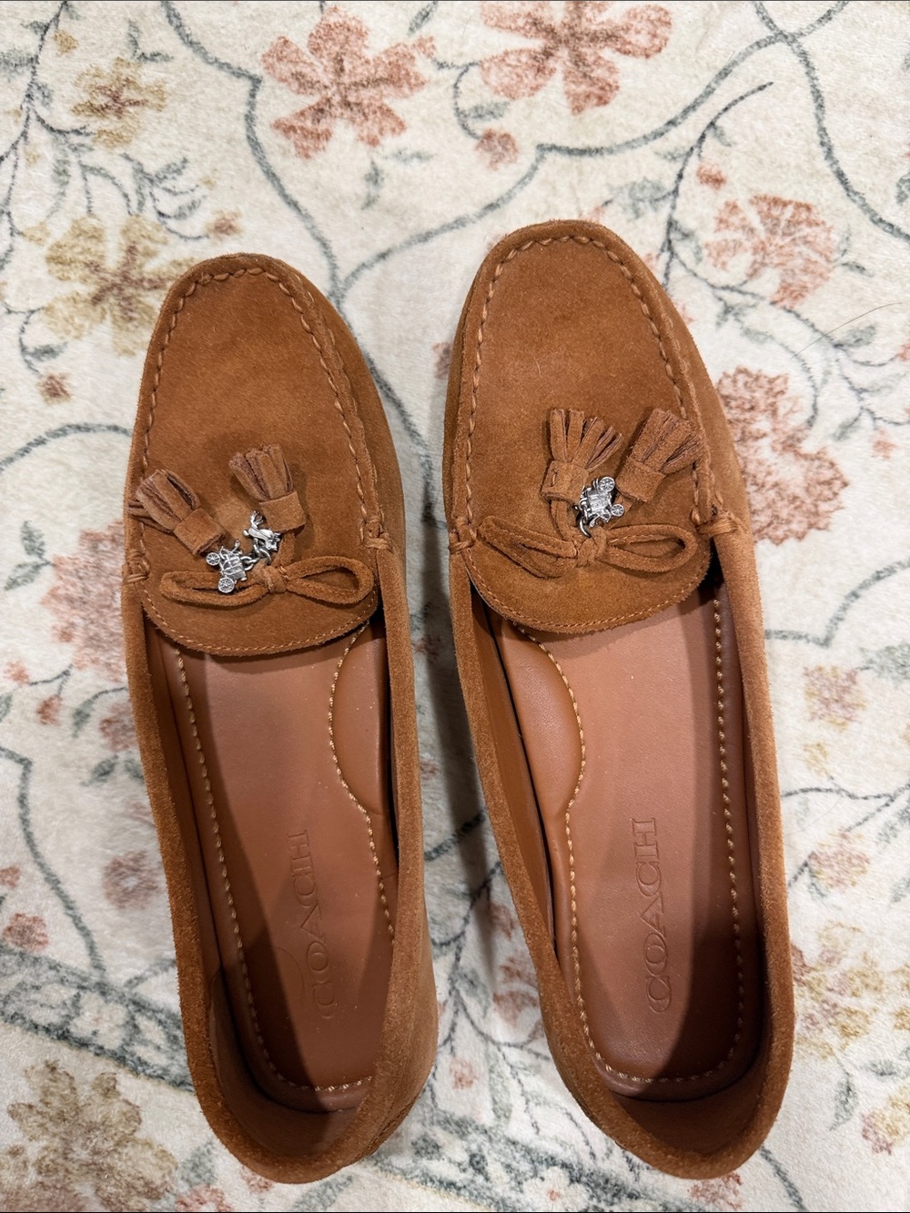 Coach Women's Brown Suede Tassel Loafers